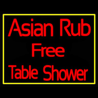 Asian Rub Free Table Shower Neonskylt