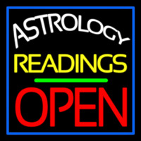 Astrology Readings Open And Green Line Neonskylt