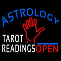 Astrology Tarot Readings Open Neonskylt