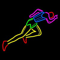 Athlete Running Neonskylt