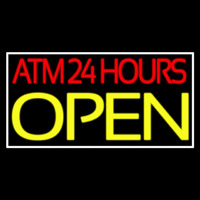 Atm 24 Hrs Open 2 Neonskylt