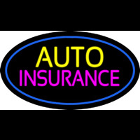 Auto Insurance Blue Oval Neonskylt
