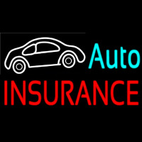 Auto Insurance Car Logo Neonskylt