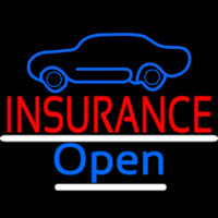 Auto Insurance With Car Logo Open Neonskylt