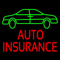 Auto Insurance With Car Neonskylt