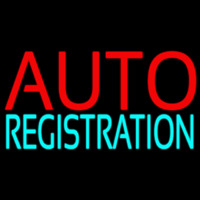 Auto Registration Block Neonskylt
