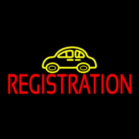 Auto Registration Car Logo Neonskylt