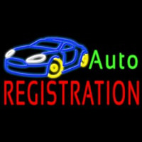 Auto Registration Neonskylt