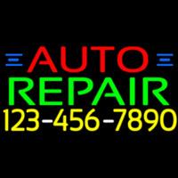 Auto Repair With Phone Number Neonskylt