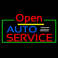 Auto Service Open Neonskylt