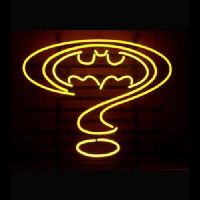 BAT Man Question Mark Retro Neonskylt