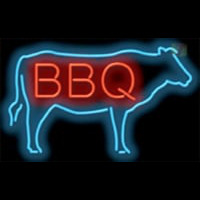 BBQ COW Neonskylt