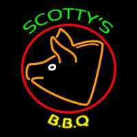 BBQ Scottys Pig Neonskylt