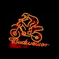 BUDWEISER BIKER LOGO Neonskylt