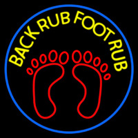 Back Rub Foot Rub Red Foot Neonskylt