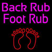 Back Rub Foot Rub With Foot Neonskylt