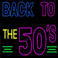 Back To The 50s Block Neonskylt