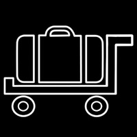 Baggage Cart Icon Neonskylt