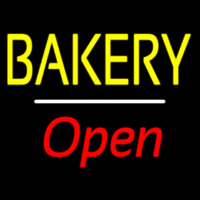 Bakery Open White Line Neonskylt