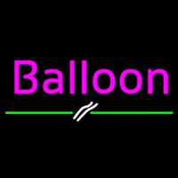 Balloon Line Green Neonskylt