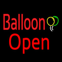 Balloon Open Red Neonskylt