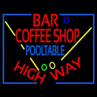 Bar Coffee Shop Pool Table Neonskylt