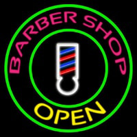 Barber Shop Open Neonskylt