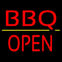 Bbq Block Open Neonskylt