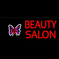 Beauty Salon With Butterfly Logo Neonskylt