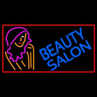 Beauty Salon With Girl Neonskylt