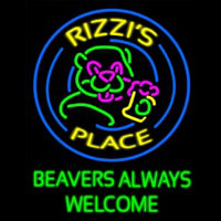 Beavers Always Welcome Neonskylt