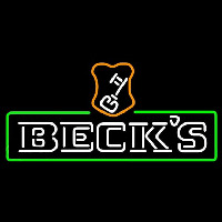 Beck Green Border Key Label Beer Sign Neonskylt