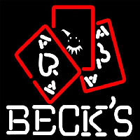 Becks Ace And Poker Beer Sign Neonskylt