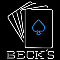 Becks Cards Beer Sign Neonskylt