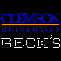 Becks Clemson University Beer Sign Neonskylt