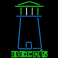 Becks Light House Art Beer Sign Neonskylt