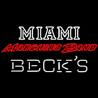 Becks Miami University Band Board Beer Sign Neonskylt