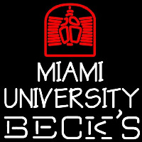 Becks Miami University Beer Sign Neonskylt