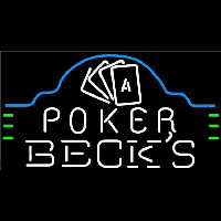Becks Poker Ace Cards Beer Sign Neonskylt