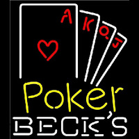 Becks Poker Ace Series Beer Sign Neonskylt