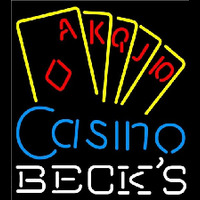 Becks Poker Casino Ace Series Beer Sign Neonskylt