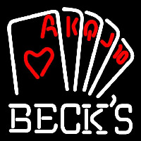 Becks Poker Series Beer Sign Neonskylt