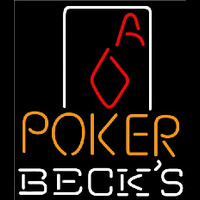 Becks Poker Squver Ace Beer Sign Neonskylt