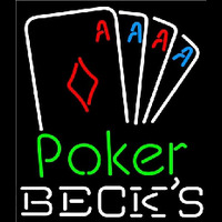 Becks Poker Tournament Beer Sign Neonskylt