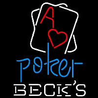 Becks Rectangular Black Hear Ace Beer Sign Neonskylt