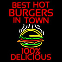 Best Hot Burgers Intown Neonskylt