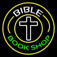 Bible Book Shop With Border Neonskylt