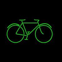 Bicycle Green Neonskylt