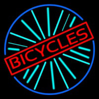 Bicycles With Wheel Neonskylt