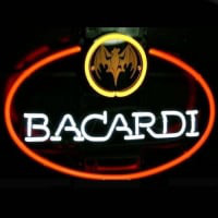 Big Bacardi Bat Rum Logo Pub Affär Öl Bar Neonskylt Julklapp